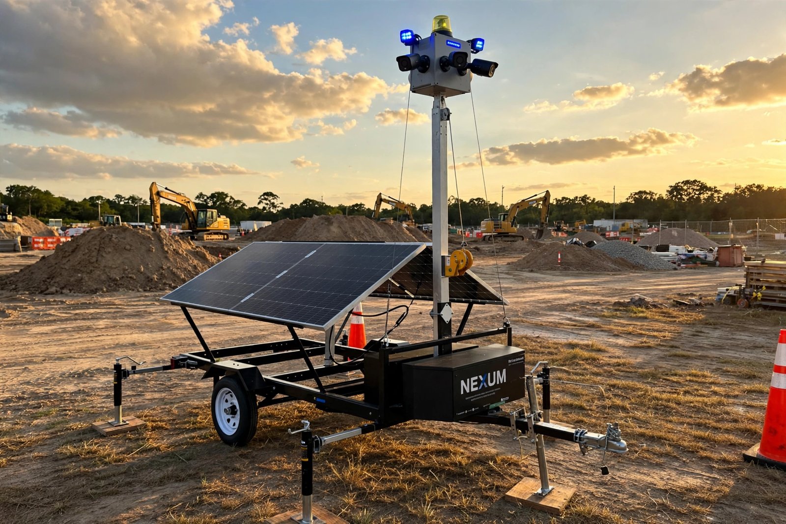 Nexum mobile security unit at a construction site