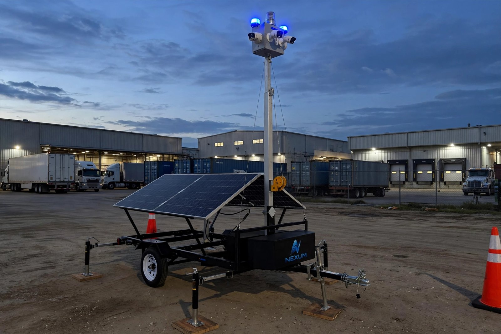 Nexum mobile security unit at a warehouse loading dock